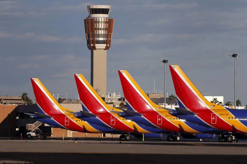 Các máy bay Boeing 737 MAX 8 tại sân bay quốc tế Phoenix Sky Harbor ngày 13-3. Ảnh: GETTY IMAGES