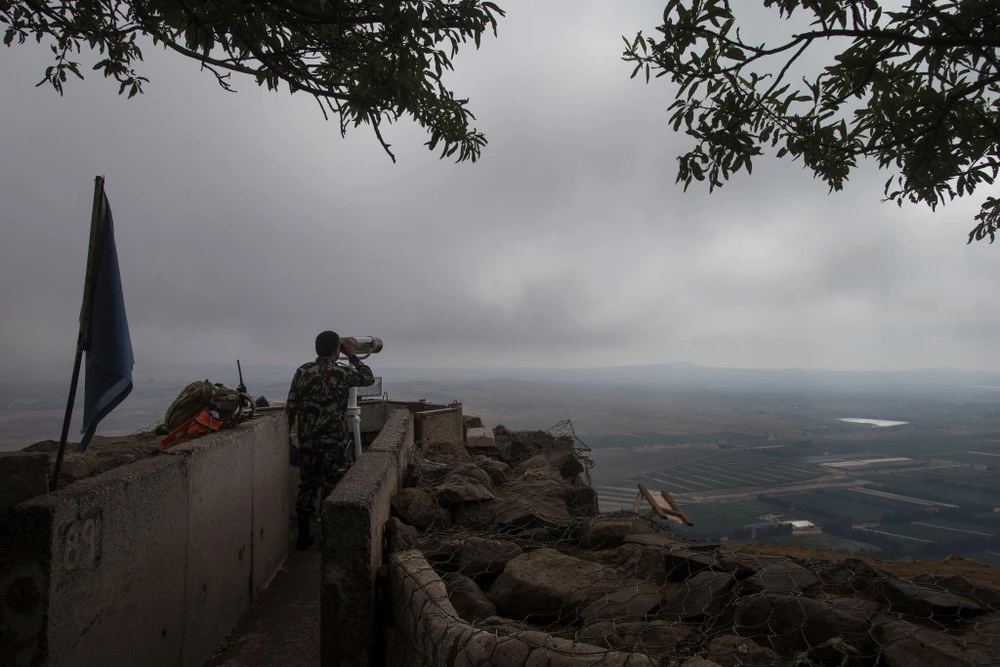 Cao nguyên Golan nhìn từ phía Israel. Ảnh: REUTERS