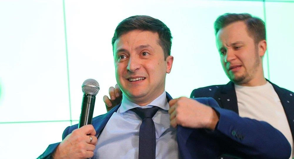 Diễn viên hài Volodymyr Zelenskiy khả năng lớn sẽ là tổng thống mới của Ukraine. Ảnh: SPUTNIK