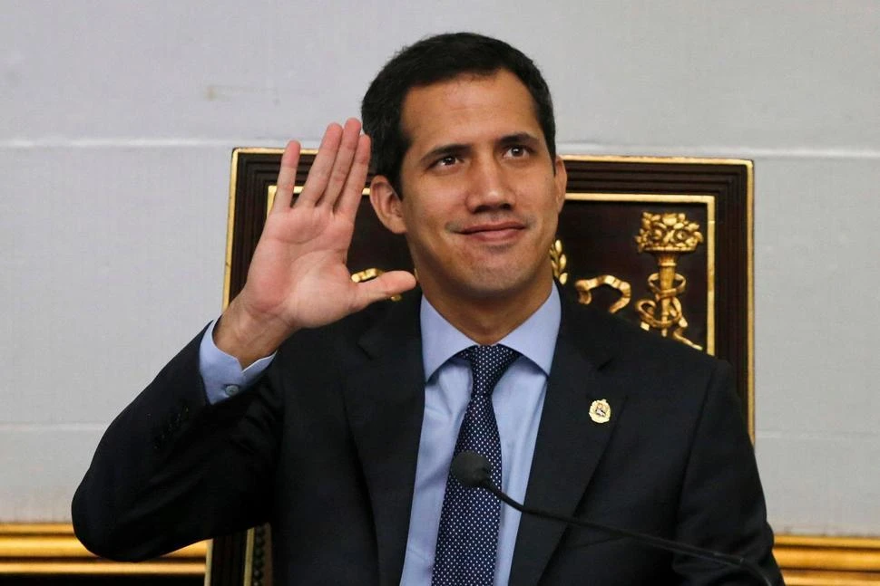 Chủ tịch Quốc hội Juan Guaido trong một cuộc họp Quốc hội ở Caracas (Venezuela) ngày 2-4. Ảnh: AP