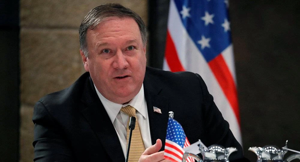 Ngoại trưởng Mỹ Mike Pompeo tố cáo Trung Quốc và Nga "gieo rắc sự hỗn loạn" ở Mỹ Latinh. Ảnh: AFP