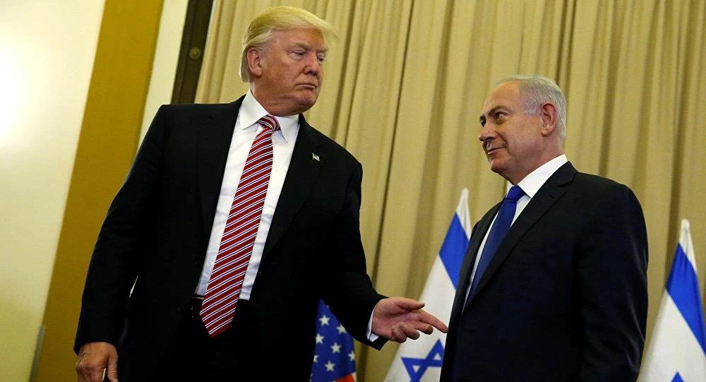Ông Trump (trái) muốn ông Netanyahu (phải) cắt quan hệ với Trung Quốc. Ảnh: SPUTNIK