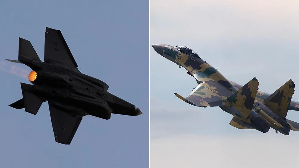 F-35 của Mỹ (trái) và Su-35 của Nga (phải). Ảnh: REUTERS