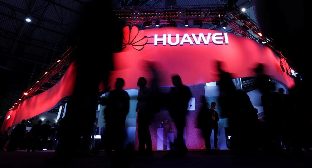Gian hàng của Huawei tại một sự kiện triển lãm ở Barcelonia (Tây Ban Nha) năm 2017. Ảnh: REUTERS