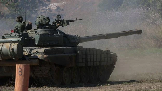 Xe tăng T72 Nga bán cho Venezuela. Ảnh: AFP