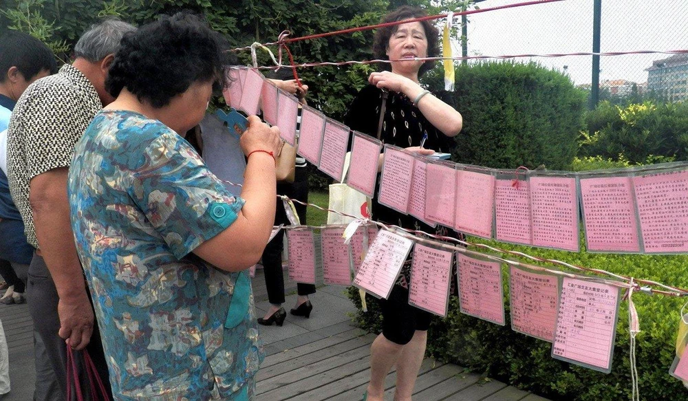 Các bà mai ở TP Thanh Đảo, tỉnh Sơn Đông sẽ còn khó khăn hơn nhiều để chống lại xu hướng chọn cuộc sống độc thân hiện nay ở Trung Quốc. Ảnh: MCT