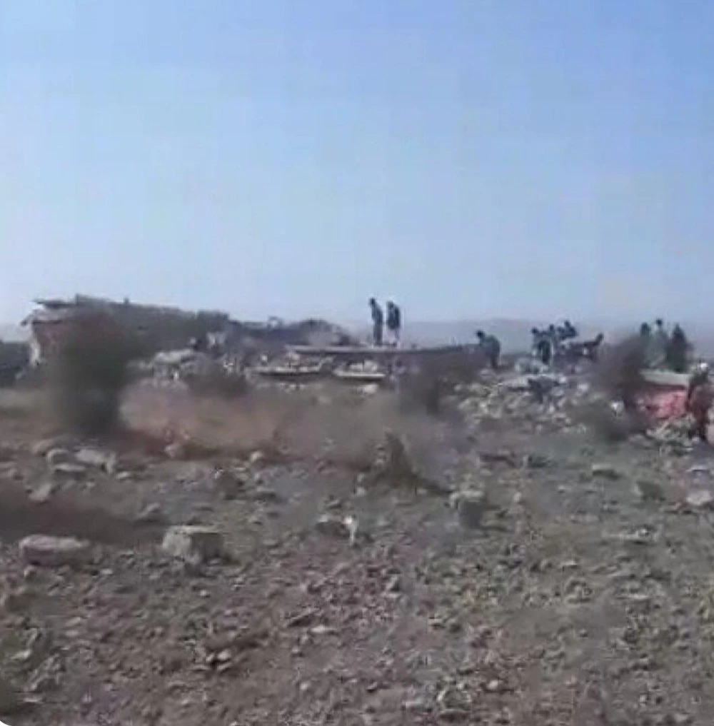 Hình ảnh Mỹ không kích tại tỉnh Idlib (Syria) xuất hiện trên Twitter.