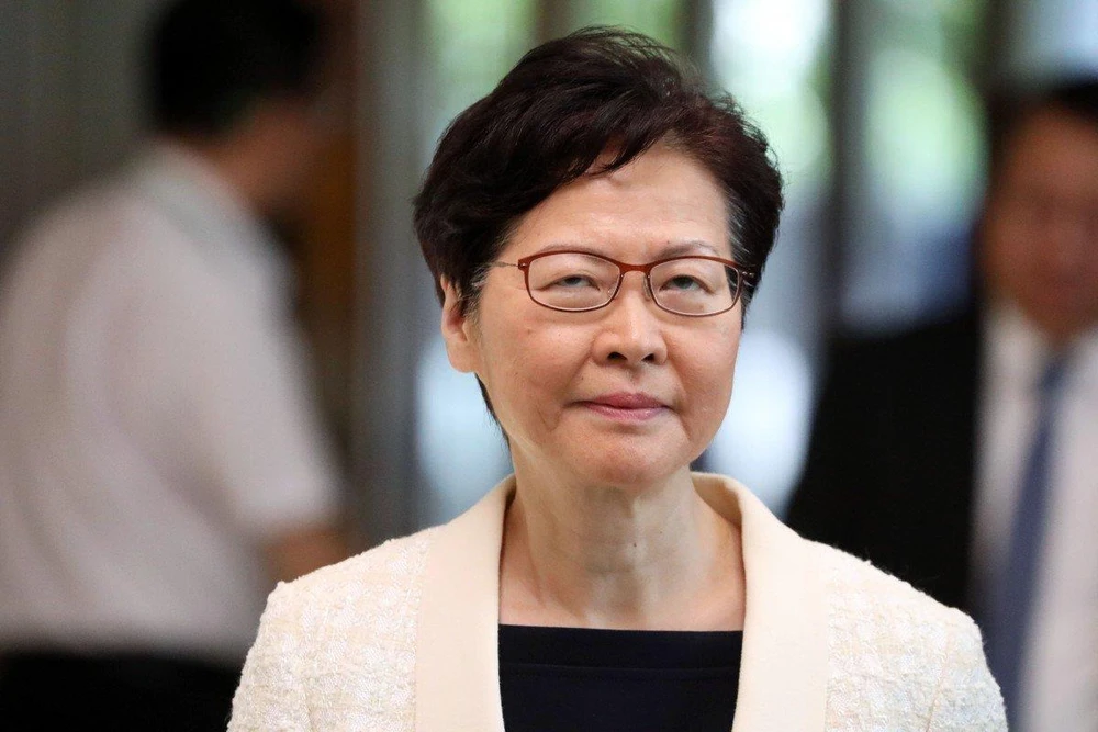 Đặc khu trưởng Hong Kong Lâm Trịnh Nguyệt Nga nói bà vẫn sẽ ở vị trí lãnh đạo đặc khu để giải quyết khủng hoảng chính trị. Ảnh: SCMP