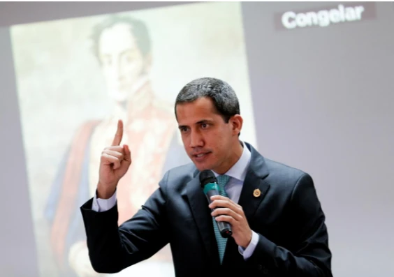 Chủ tịch Quốc hội Venezuela, lãnh đạo đối lập Juan Guaido tại phiên họp Quốc hội Venezuela ở thủ đô Caracas (Venezuela) ngày 3-9. Ảnh: REUTERS