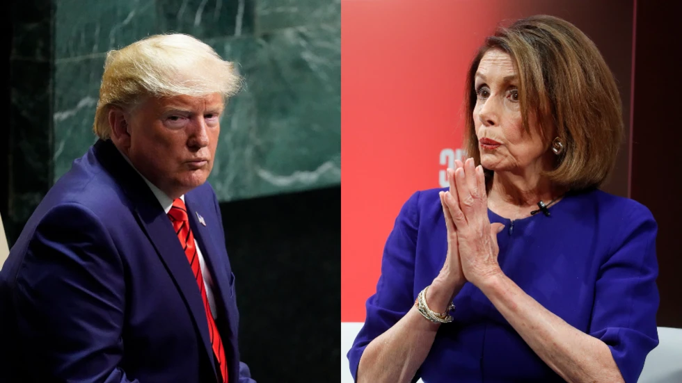 Tổng thống Mỹ Donald Trump (trái) và Chủ tịch Hạ viện Nancy Pelosi. Ảnh: REUTERS