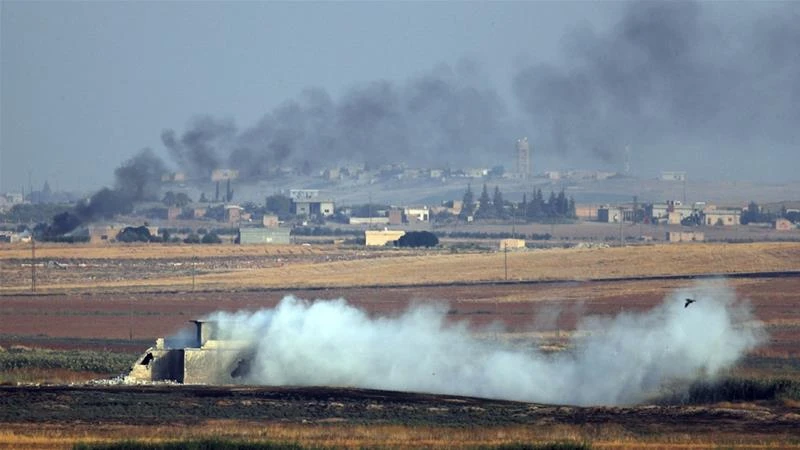 Một mục tiêu của lực lượng YPG ở đông bắc Syria bị Thổ Nhĩ Kỳ không kích. Ảnh: AP