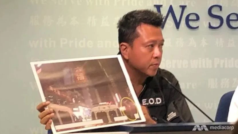 Cảnh sát Hong Kong họp báo về biểu tình, ngày 14-10. Ảnh: MEDIACORP