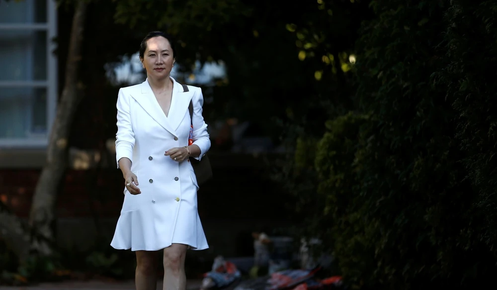 Giám đốc Tài chính Mạnh Vãn Châu của tập đoàn Huawei đang được tại ngoại ở Canada, chờ được xem xét dẫn độ sang Mỹ. Ảnh: REUTERS