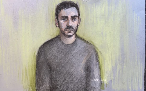 Ảnh phác thảo tài xế Maurice Robinson tại tòa án sơ tâm Chelmsford ở hạt Essex (Anh). Ảnh: PA