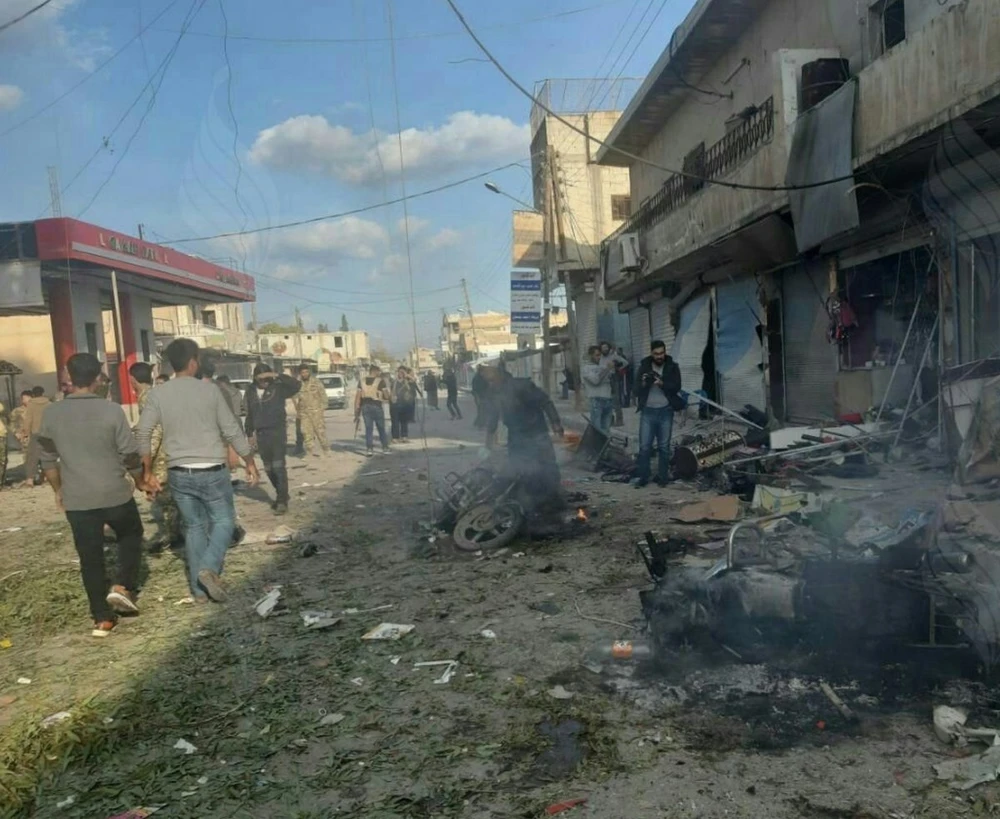 Hiện trường vụ nổ. Ảnh: TWITTER