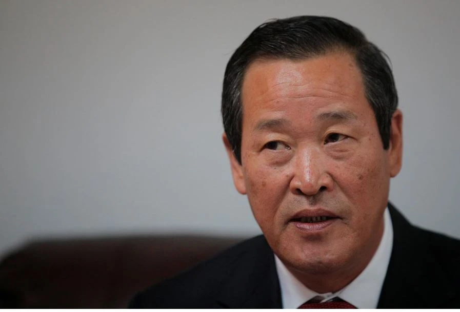 Đại sứ Triều Tiên tại LHQ Kim Song tại cuộc họp báo ở New York (Mỹ) ngày 7-12. Ảnh: REUTERS