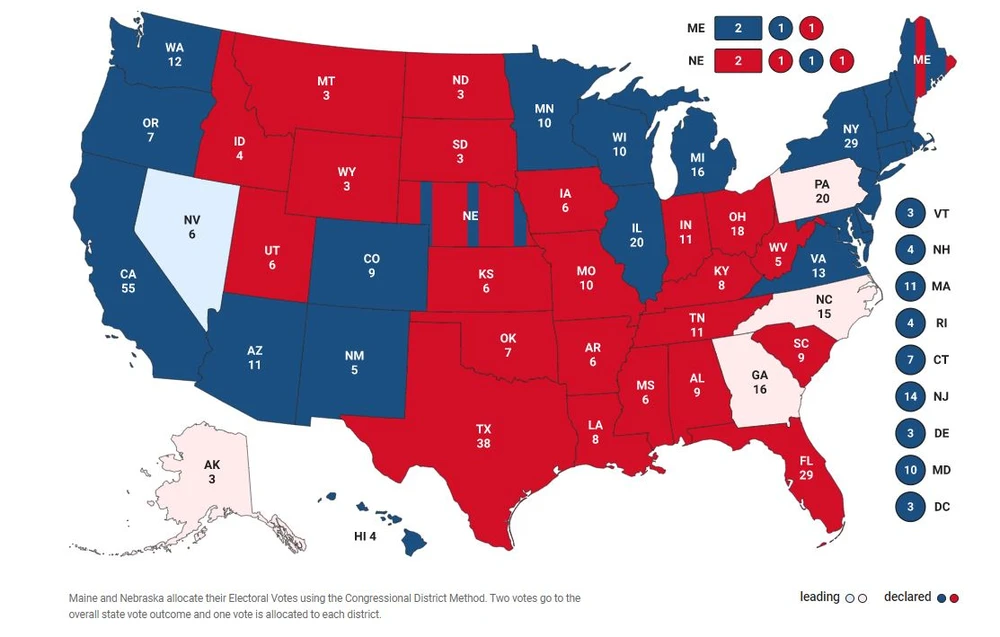 Dẫn 3/4 bang chiến địa còn lại, thế ông Trump vẫn mong manh ảnh 2