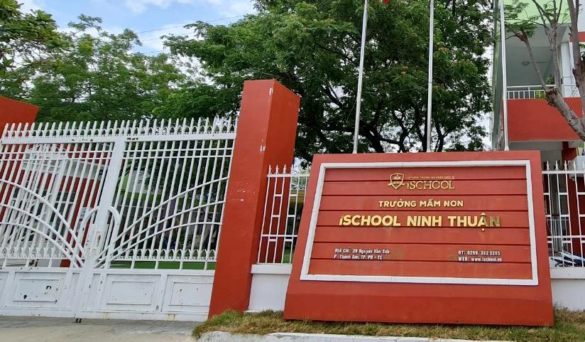 Trường Mầm non iSchool Ninh Thuận được cấp phép hoạt động trái quy định. Ảnh: Đ.K.