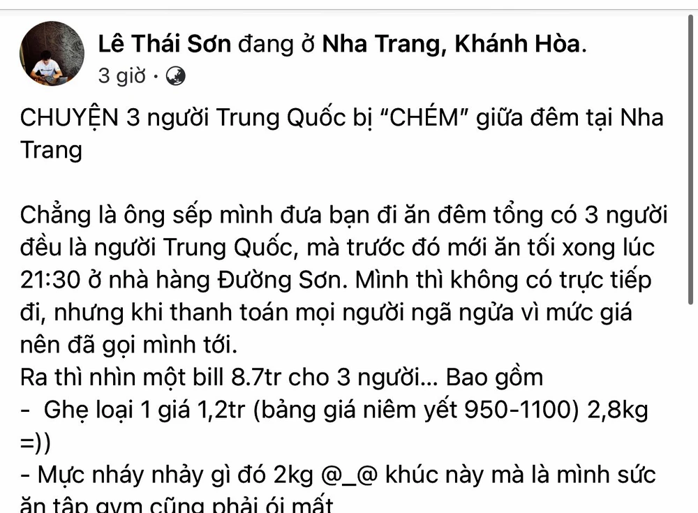 TP Nha Trang đề nghị xử lý việc đăng tin sai sự thật gây ảnh hưởng đến uy tín du lịch. Ảnh chụp màn hình.