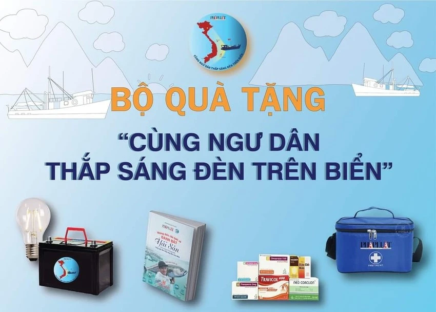 Bộ quà tặng dành cho ngư dân ở 28 tỉnh thành có biển.