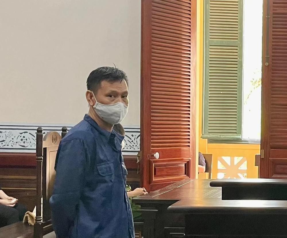 Bị cáo Phạm Quang Tiến tại tòa. Ảnh: HOÀNG YẾN