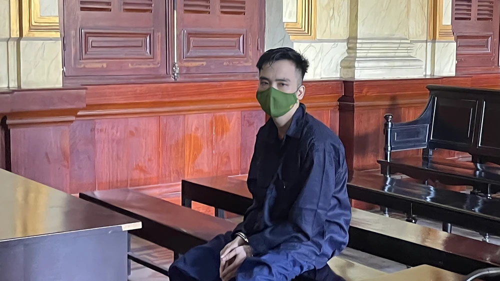 Bị cáo Huỳnh Thanh Sang tại phiên tòa. Ảnh: HOÀNG YẾN