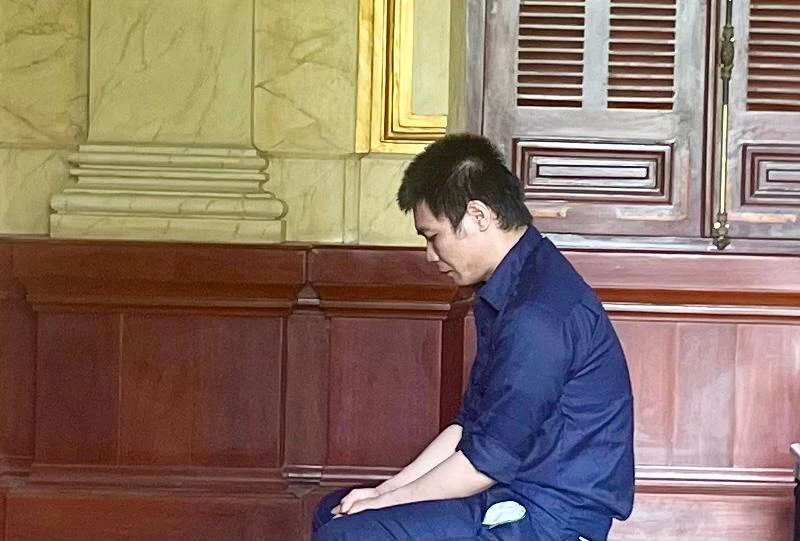 Bị cáo Nam tại tòa ngày 17-8. Ảnh: HOÀNG YẾN
