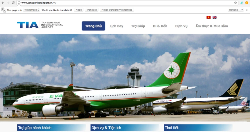 Nghi vấn website sân bay Tân Sơn Nhất lại bị hack? ảnh 1