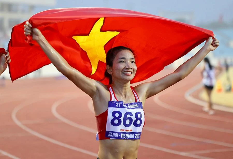Nguyễn Thị Oanh được đề cử danh hiệu VĐV nữ xuất sắc nhất SEA Games 31. Ảnh: ANH PHƯƠNG