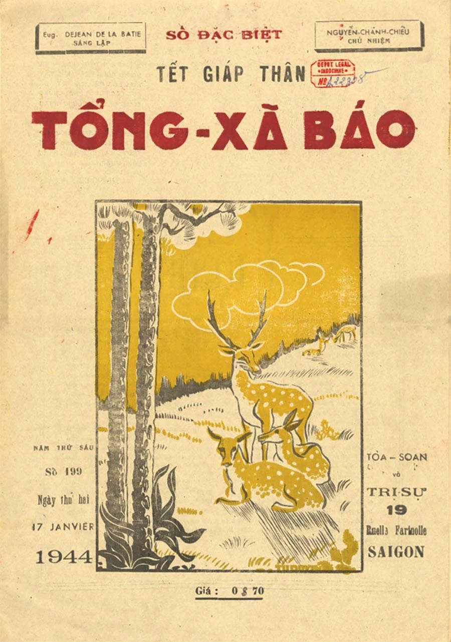 Tổng xã báo số đặc biệt tết Giáp Thân 1944. Ảnh: Tư liệu của Đình Ba