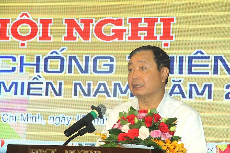 Ông Trần Quang Hoài, Phó Trưởng Ban chỉ đạo quốc gia về phòng chống thiên tai, phát biểu tại hội nghị. Ảnh: LÊ THOA Ông Trần Quang Hoài, Phó Trưởng Ban chỉ đạo quốc gia về phòng chống thiên tai, phát biểu tại hội nghị. Ảnh: LÊ THOA