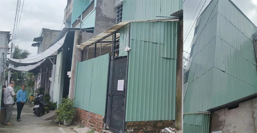 Công trình xây dựng cơi nới không phép tại hẻm 43/46 đường Vườn Lài. Ảnh: VÕ HÀ