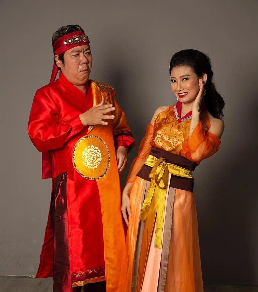 NSƯT Mỹ Uyên và nghệ sĩ Chánh Trực. Ảnh: FBNV