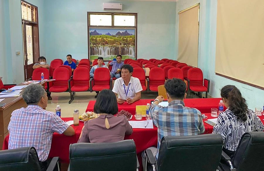 Quá trình tuyển chọn, tập huấn cho NLĐ trước khi đi lao động tại Hàn Quốc được tổ chức kỹ lưỡng. Ảnh: Sở LĐ-TB&amp;XH QB