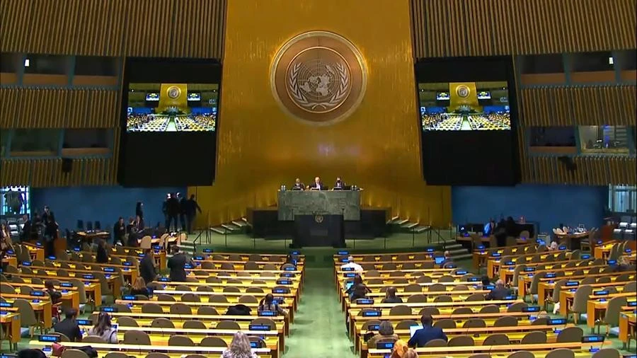 Phiên họp chính thức kỷ niệm 40 năm ngày ký Công ước Liên Hợp Quốc về Luật Biển năm 1982 (UNCLOS) tại trụ sở Liên Hợp Quốc. Ảnh: TTXVN