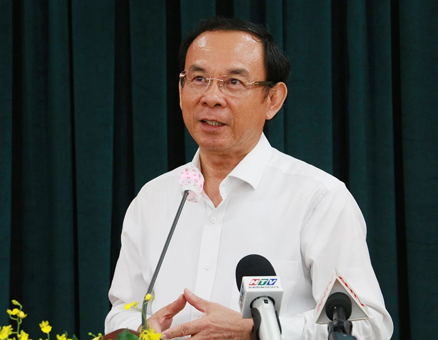 Bí thư Thành ủy TP.HCM Nguyễn Văn Nên yêu cầu chú trọng việc kiểm soát chặt chẽ quyền lực, đẩy mạnh công tác phòng, chống tham nhũng, tiêu cực. Ảnh: THANH TUYỀN