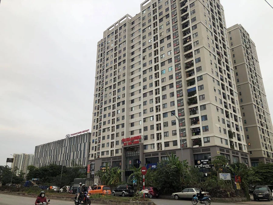 Dự án nhà ở xã hội @Home tại phường Yên Sở, quận Hoàng Mai, Hà Nội. Ảnh: TRỌNG PHÚ