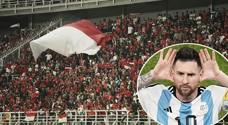 Messi bỏ ngoài tai yêu cầu và khát khao của khán giả Indonesia. Ảnh: PSSI Messi bỏ ngoài tai yêu cầu và khát khao của khán giả Indonesia. Ảnh: PSSI
