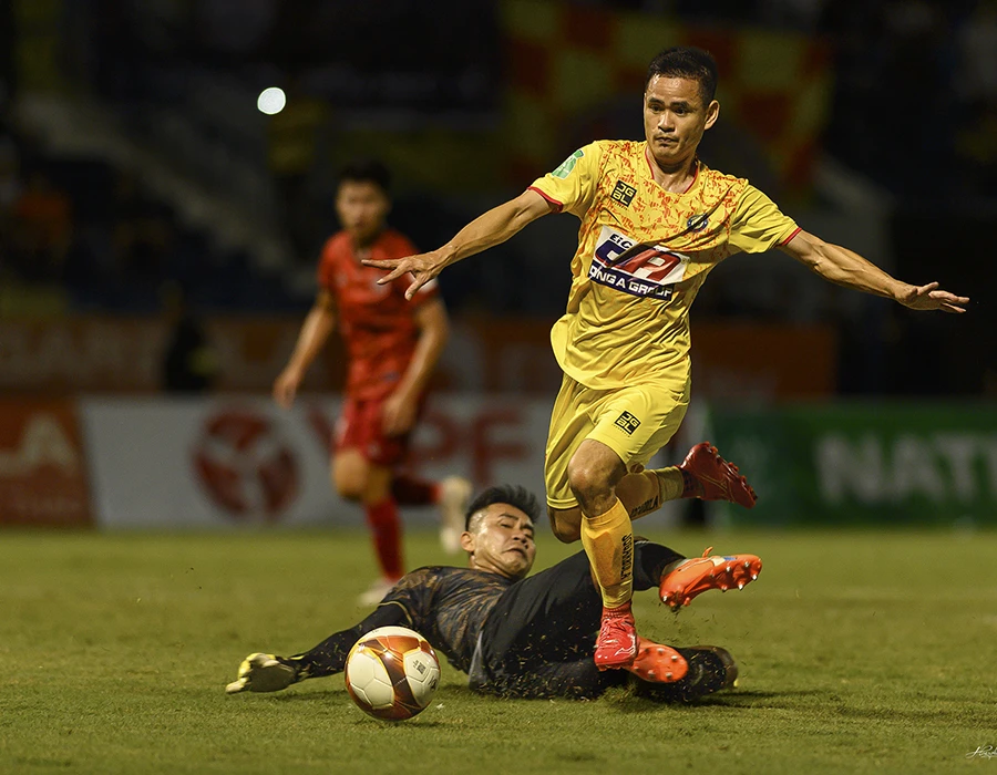 Thanh Hóatrong chiến thắng 4-1 tại bán kết trước PVF CAND. Ảnh: CTV Thanh Hóatrong chiến thắng 4-1 tại bán kết trước PVF CAND. Ảnh: CTV