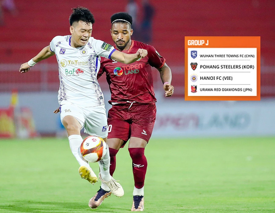 CLB Hà Nội rơi vào bảng J rất nặng. Ảnh: ANH PHƯƠNG