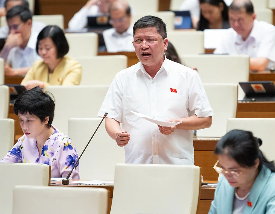 Đại biểu Tạ Văn Hạ (Đoàn ĐBQH tỉnh Quảng Nam) thì đề nghị giữ nguyên tên gọi Luật Căn cước công dân.