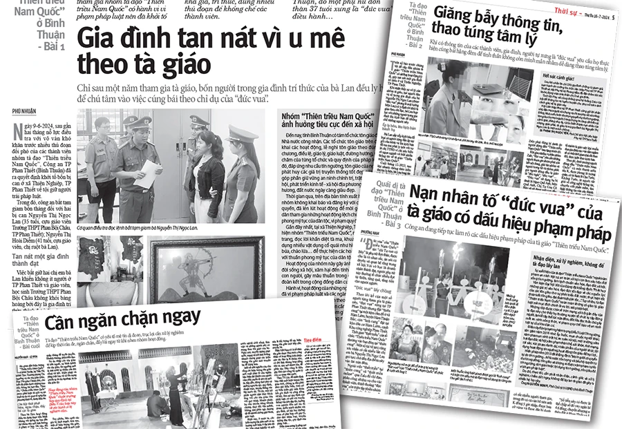 Vụ tà đạo “Thiên triều Nam Quốc”: Cần ngăn chặn, đẩy lùi ngay