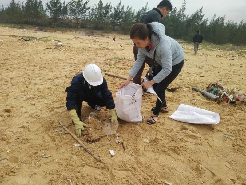Thu gom 200 tấn rác tấp vào bờ biển Quảng Nam ảnh 5 Thu gom 200 tấn rác tấp vào bờ biển Quảng Nam ảnh 5