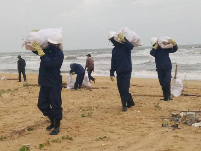 Thu gom 200 tấn rác tấp vào bờ biển Quảng Nam ảnh 6 Thu gom 200 tấn rác tấp vào bờ biển Quảng Nam ảnh 6