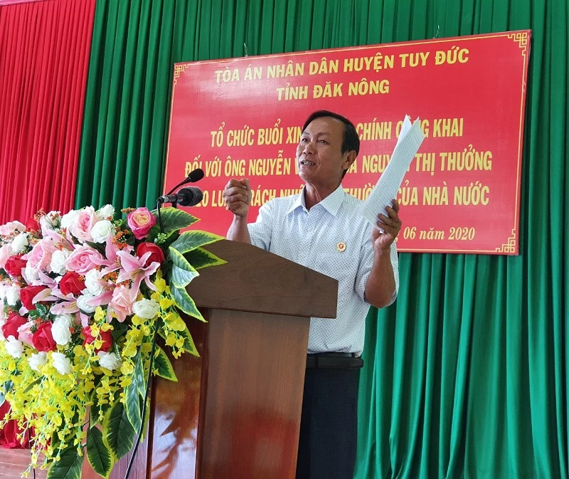 Xin lỗi hai người bị kết án oan ở Đắk Nông ảnh 1