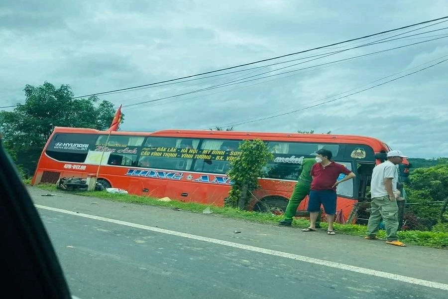 Hiện trường vụ tai nạn. Ảnh AH Hiện trường vụ tai nạn. Ảnh AH