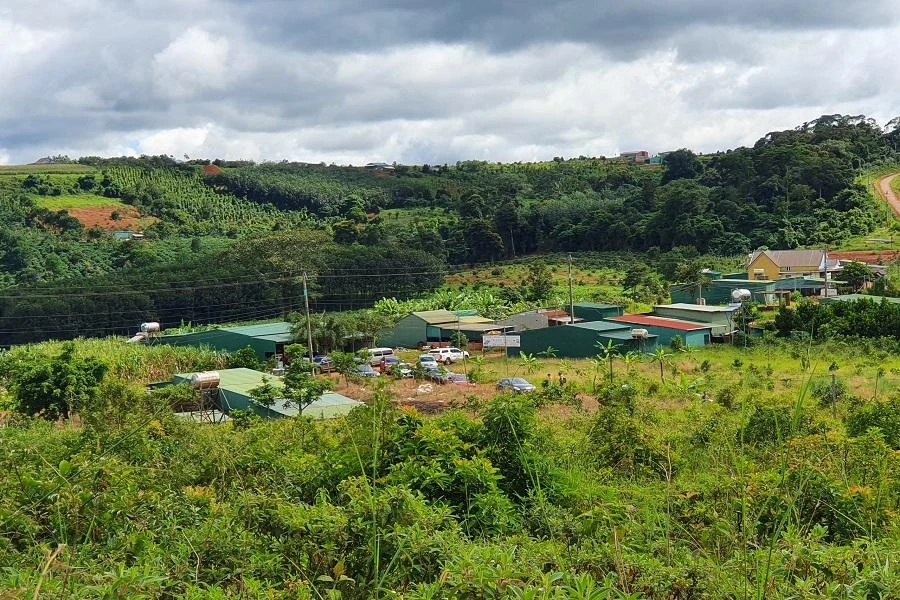 Có hàng chục trường hợp lấn chiếm đất công ở xã Quảng Tâm. Ảnh HT