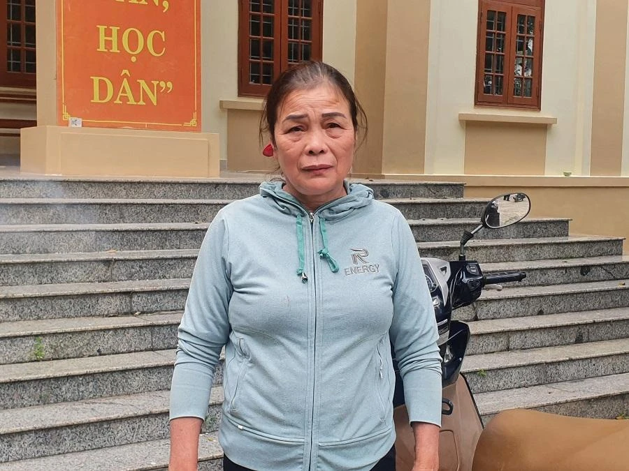 Bị cáo Lê Thị Xuân liên tục kêu oan tại tòa. Ảnh HT