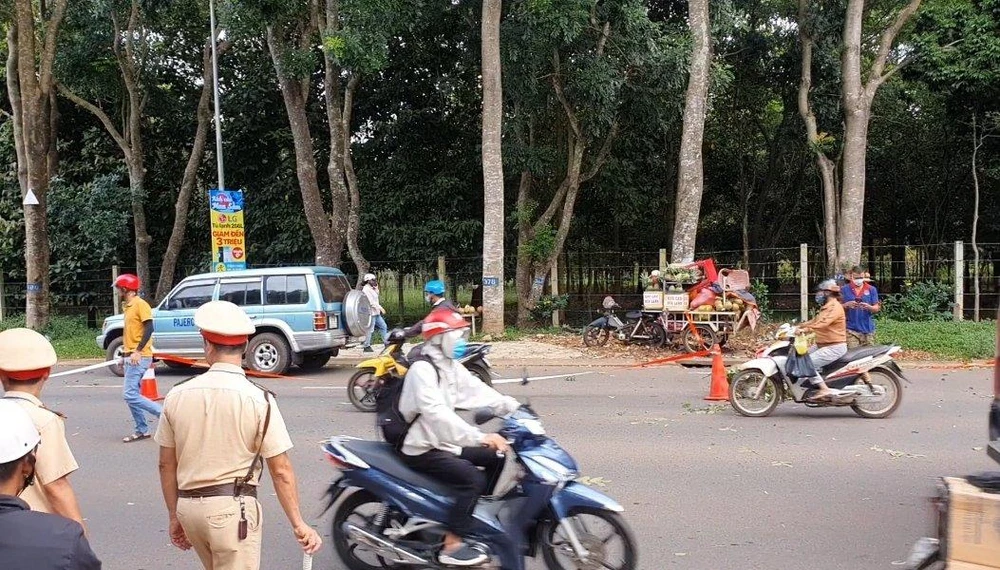 Khu vực xảy ra vụ việc. Ảnh QN