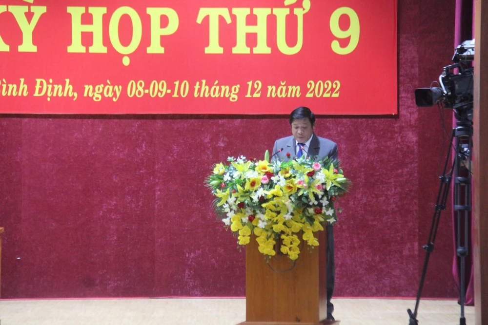 Ông Phạm Hồng Sơn, Trưởng ban Ban Pháp chế HĐND tỉnh Bình Định cho rằng việc xét xử một số vụ án còn chậm. Ảnh QN